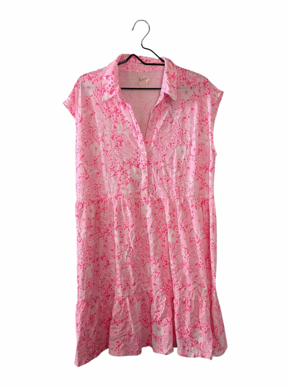 Lilly Pulitzer Arley Dress Conch Shell Pink Burst of Joy Women’s Size XL NEW
